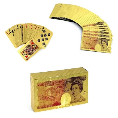 Deluxe Gold Queen Elizabeth Playing Cards