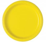8 Neon Yellow 9 Inch Dinner Plates