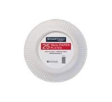 Smartway Paper Plates 7" 18cm 25Pk