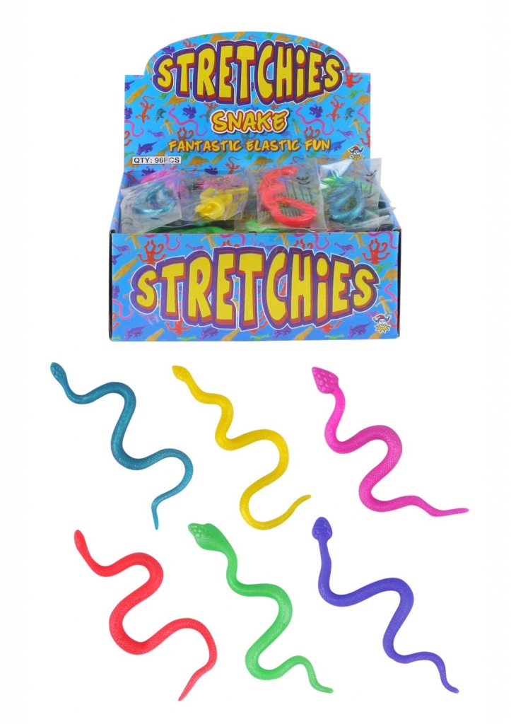 Stretchies 20cm Snakes X 96 ( 12p Each ) - Click Image to Close