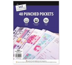 Tallon 40 Clear Plastic Punched Pockets