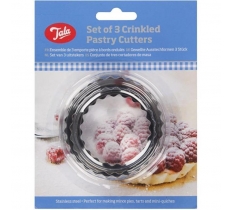 TALA PASTRY CUTTERS CRINKLED SET OF 3 S/S