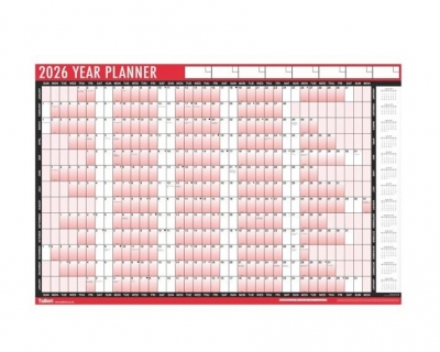 2026 Calendar R&B Full Year Wallplanner