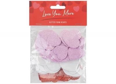 Glitter Foam Hearts
