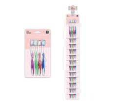 Toothbrushes 4pk With Clip Strip