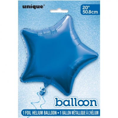 Solid Star Foil Balloon 20" Royal Blue