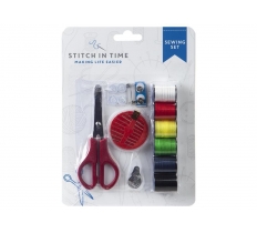 Sewing Set With Scissors 6 Reels Cotton & Needles