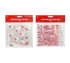 Christmas Seal Lock Bags 24 Pack 17 x 15cm