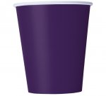 Deep Purple Solid 9oz Paper Cups 14ct