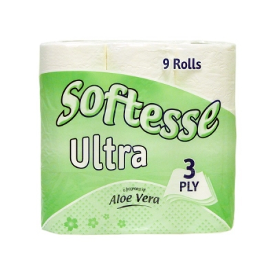 Softesse Ultra 3Ply Toilet Roll Aloe Vera ( 9 Pack X 5 )