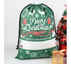 Merry Christmas Green Sack 70 x 50cm