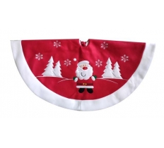 Deluxe Plush Red Santa Christmas Tree Skirt