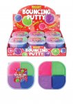 Bright Bouncing Putty 4 Colour Tub 60G 8.5cm X 3.3cm