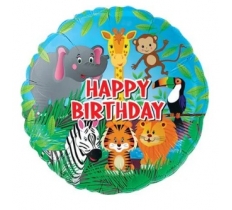 Jungle Happy Birthday Balloon 18"