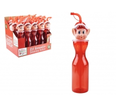 Elf Head Red Plastic Bottle With Flexi Straw 450ml