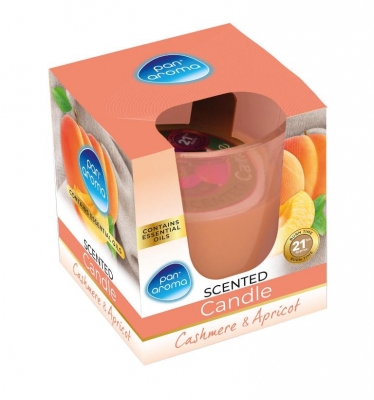 Colour Glass Candle Cashmere & Apricot