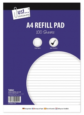 A4 Lined Refill Pad 100 Sheets