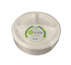 10" 3 Sec Bagasse Plate Pack Of 50