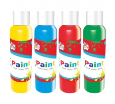 Kids Create Activity Reg Paint 250ml Red/Yellow/Blue/Green