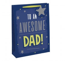 Fathers Day Awesome Dad XL Wide Bag
