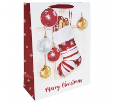 Christmas Stocking White Kraft XL Large Bag
