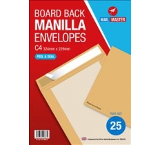 Mail Master C4 Boardback Envelope 25 Pack