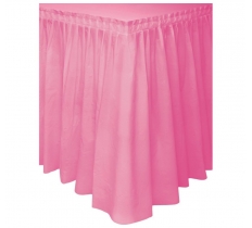 Hot Pink Solid Plastic Table Skirt 29"X14Ft