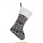 Deluxe Plush Grey Nordic Reindeer Stocking 40cm X 25cm