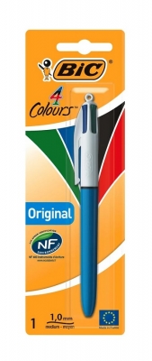 Bic 4 Colours Retractable Ballpoint Pen Grip Medium 0.4Mm