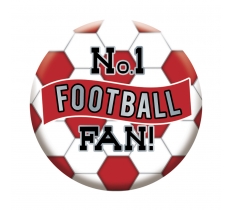 Football Badges 5.5cm - Red and White