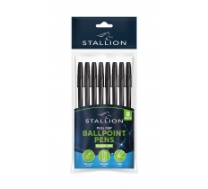 Pull Cap Ballpoint Pens 8 Pack