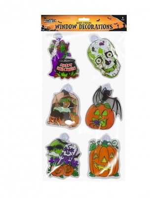 Halloween Window Decorations - 6 Pack