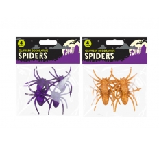 HALLOWEEN GLITTER SPIDERS - 4 PACK