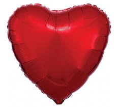 AMSCAN METALLIC RED HEART STANDARD PACKAGED FOIL BALLOONS