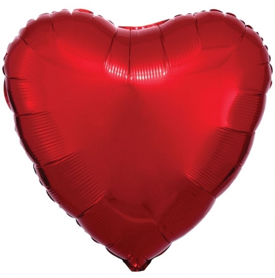 Amscan Metallic Red Heart Standard Pack aged Foil Balloon