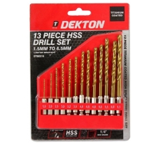 Dekton 13Pc 1/4" Shank Hss Drill Set 1.5mm - 6.5mm