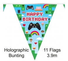 Party Bunting Blox Game Birthday Holographic 11 Flags 3.9M