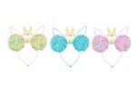 Easter Tinsel Bunny Ear Headband