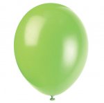 12" Premium Latex Balloons 10 Pack Neon Lime