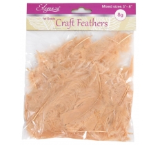 Eleganza Craft Marabout Feathers Mixed Sizes 3-8" 8G Bag