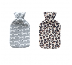 Printed Fleece Hot Water Bottle With Cover