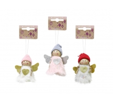 PLUSH ANGEL DECO 10CM GLITTER