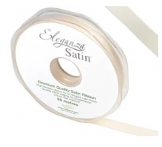 Eleganza Double Faced Satin 10mm x 20m Cream