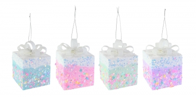 Christmas Hanging Glitter Sequins Present