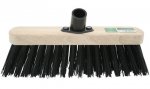 12" Black PVC Broom Head with Socket