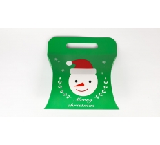 Snowman Green Gift box with handle 20x19x6cm