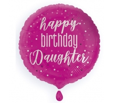 Happy Birthday Daughter Round 18" Foil Balloon