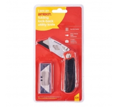 Amtech Folding Lock Back Utility Knife Cushion Grip