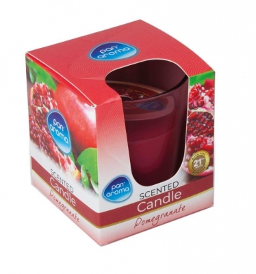 Clear Glass Candle - Pomegranate