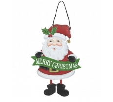 Large Metal Santa Sign
